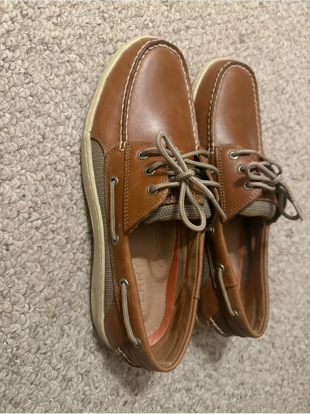 Sperry Men’s Brown Leather Lace-Up Loafers.